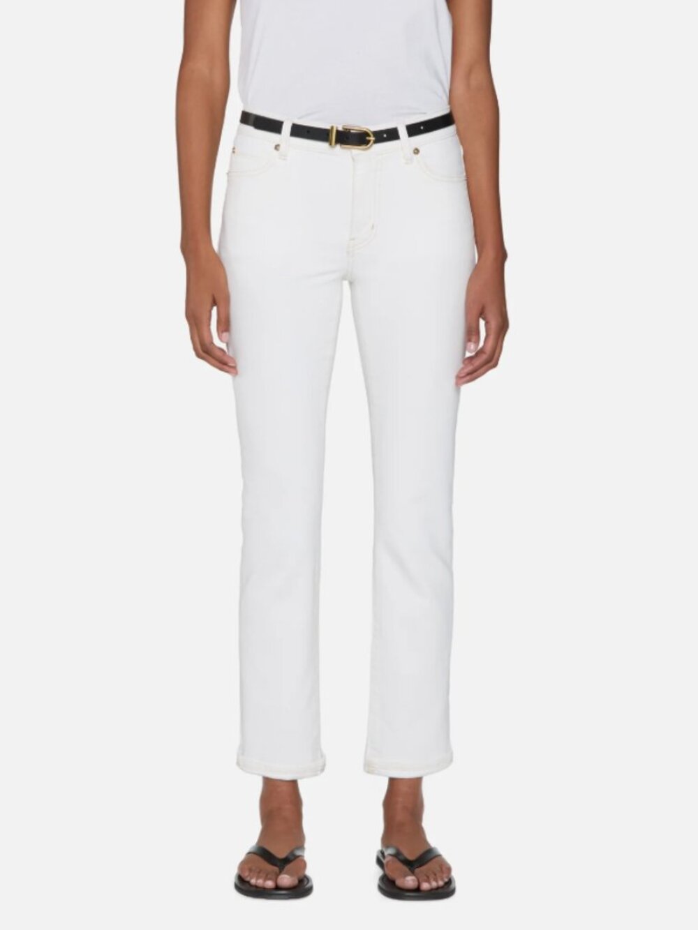 FRAME The Borrowed White Denim Jeans Size 32